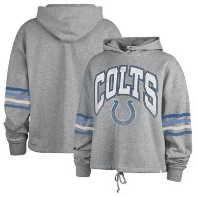 Women's '47 Heather Gray Indianapolis Colts Upland Bennett Pullover Hoodie