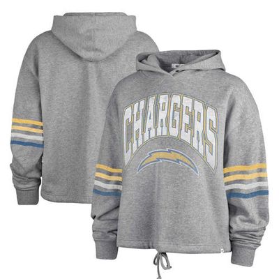Women's '47 Heather Gray Los Angeles Chargers Upland Bennett Pullover Hoodie
