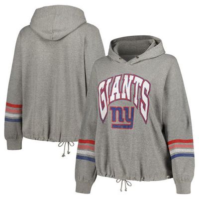 Women's '47 Heather Gray New York Giants Plus Size Upland Bennett Pullover Hoodie