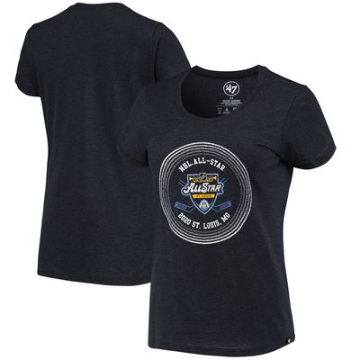 Women's '47 Heathered Navy 2020 NHL All-Star Game Club Scoop Neck T-Shirt