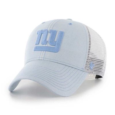 Women's '47 Light Blue/White New York Giants Haze Clean Up Trucker Snapback Hat