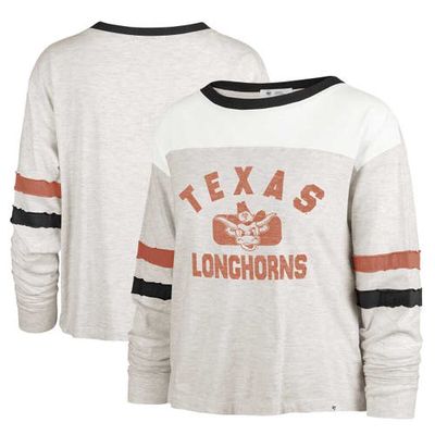 Women's '47 Oatmeal Texas Longhorns Vault All Class Lena Long Sleeve T-Shirt