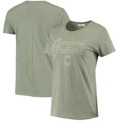 Women's '47 Olive Cleveland Indians Whitney Letter T-Shirt