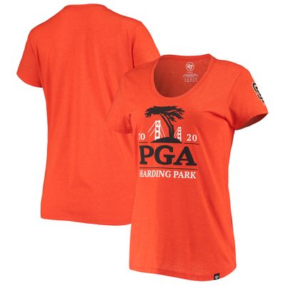 Women's '47 Orange 2020 PGA Championship Co-Branded Club Giants T-Shirt