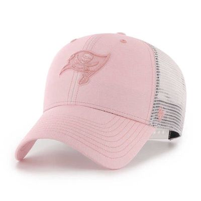 Women's '47 Pink/White Tampa Bay Buccaneers Haze Clean Up Trucker Snapback Hat