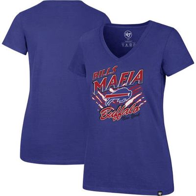Women's '47 Royal Buffalo Bills Team Regional Ultra Rival V-Neck T-Shirt