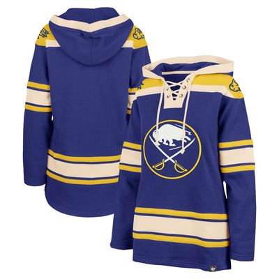 Women's '47 Royal Buffalo Sabres Superior Lacer Pullover Hoodie