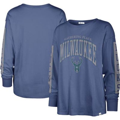 Women's '47 Royal Milwaukee Bucks City Edition SOA Long Sleeve T-Shirt