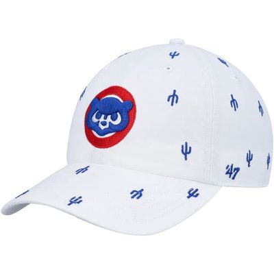 Women's '47 White Chicago Cubs Spring Training Confetti Clean Up Adjustable Hat