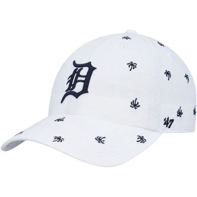 Women's '47 White Detroit Tigers Spring Training Confetti Clean Up Adjustable Hat