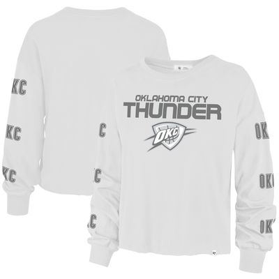 Women's '47 White Oklahoma City Thunder 2021/22 City Edition Call Up Parkway Long Sleeve T-Shirt