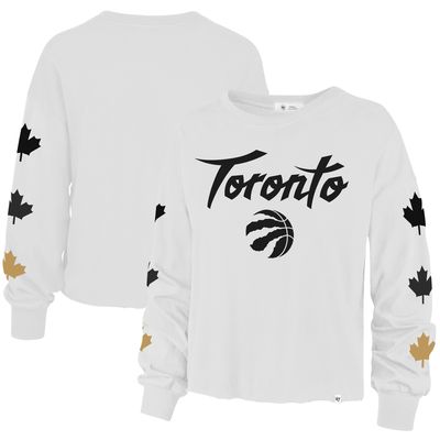 Women's '47 White Toronto Raptors 2021/22 City Edition Call Up Parkway Long Sleeve T-Shirt