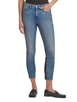 Women's 50/50 Coated Ankle Skinny Jeans - Heather Mist - Size 0 - Heather Mist - Size 0