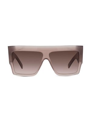 Women's 60MM Rectangular Sunglasses - Shiny Milky Hazlenut