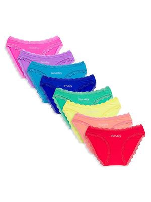 Women's 7-Piece Days Of The Week Knickers Box Set - Size Small - Size Small