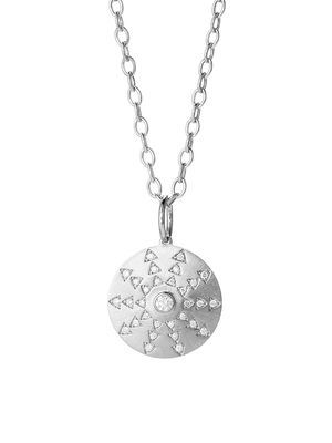 Women's 925 Sterling Silver & 0.3 TCW Diamond Cosmic Pendant Necklace - Silver - Silver