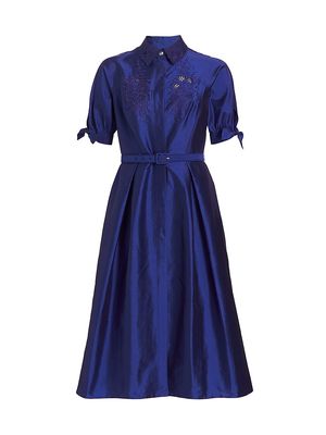 Women's A-Line Midi Dress - Royal Blue - Size 10