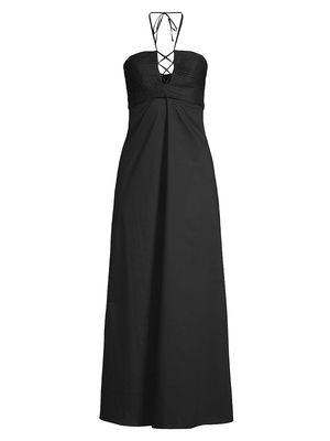 Women's Acordeon Midi-Dress - Black - Size 8 - Black - Size 8