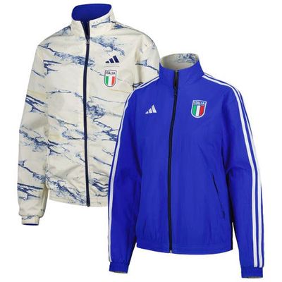 Women's adidas Blue Italy National Team Anthem Reversible Full-Zip Jacket