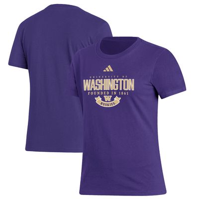 Women's adidas Purple Washington Huskies Fresh T-Shirt
