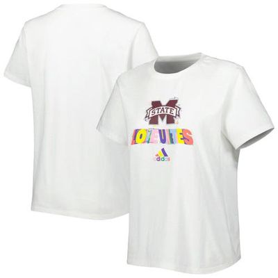 Women's adidas White Mississippi State Bulldogs Fresh Pride T-Shirt