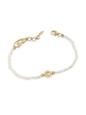 Women's Affinity 20K Yellow Gold, Pearl & Diamond Opera Bracelet - Gold - Gold