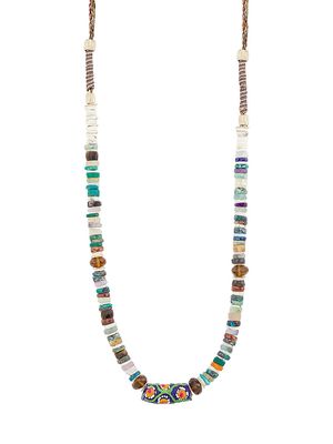 Women's Africa Massai 24K Gold-Plate Beaded Multi-Stone Necklace - Blue - Blue