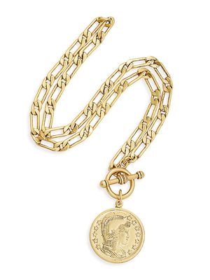 Women's Against All Odds Antique 24K Gold-Plated Toggle Necklace - Gold - Gold