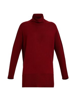 Women's Agata Virgin Wool-Blend Knit Turtleneck Sweater - Red - Size 16