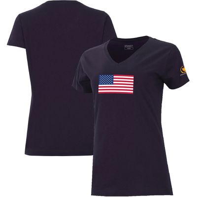 Women's Ahead Navy 2024 Presidents Cup Team USA Vista V-Neck T-Shirt