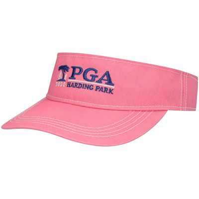 Women's Ahead Pink/White 2020 PGA Championship Pigment Dyed Contract Stitch Adjustable Visor