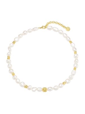 Women's Alaine 24K Gold-Plated & Freshwater Pearl Necklace - Gold - Gold