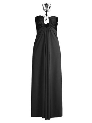Women's Alex Cut-Out Halter Maxi Dress - Black - Size Medium - Black - Size Medium