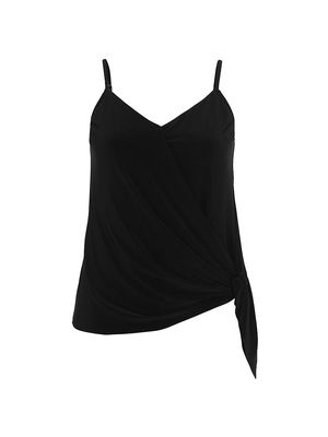 Women's Alex Side-Tie Tankini Top - Black - Size 16W - Black - Size 16W