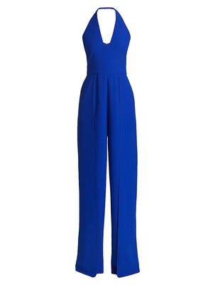 Women's Alexandra Halter Jumpsuit - Royal Blue - Size 8