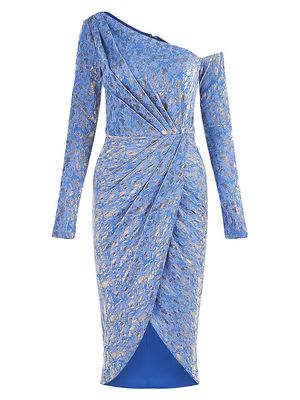 Women's Alina One-Shoulder Dress - Soft Blue - Size 6 - Soft Blue - Size 6