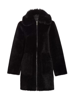 Women's Alison Sherpa Coat - Black - Size XS