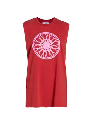 Women's All Souls Muscle Tank Top - Red - Size Medium