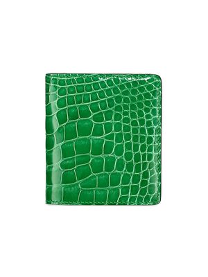 Women's Alligator Bi-Fold Wallet - Green - Green