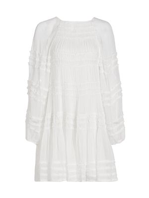 Women's Amaia Tiered Trapeze Dress - Off White - Size XS - Off White - Size XS