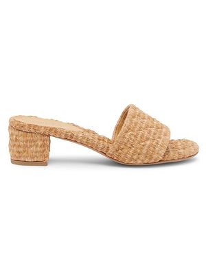 Women's Amy Intreccio Raffia Mules - Spelt - Size 5