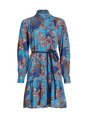 Women's Anastasia Floral Dress - Cerulean Medley - Size Small