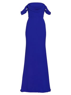 Women's Andree Draped Strapless Gown - Royal Blue - Size 2 - Royal Blue - Size 2