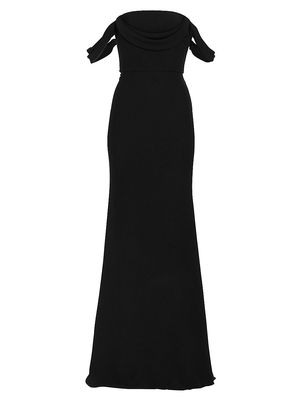 Women's Andree Off-The-Shoulder Gown - Black - Size 10 - Black - Size 10