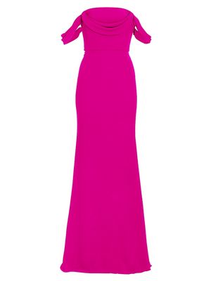 Women's Andree Off-The-Shoulder Gown - Fuchsia - Size 12