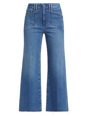 Women's Anessa Raw Wide-Leg Jeans - Sunnie Distressed - Size 27