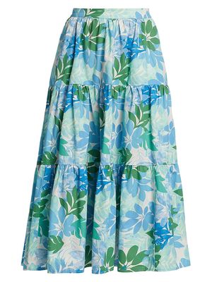 Women's Angeline Tiered Maxi Skirt - Blue Sails - Size XS