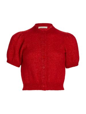 Women's Anisa Crop Cardigan - Red - Size XS