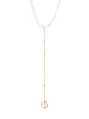 Women's Anne 14K Gold-Filled, Freshwater Pearl & Cubic Zirconia Lariat Necklace - Gold