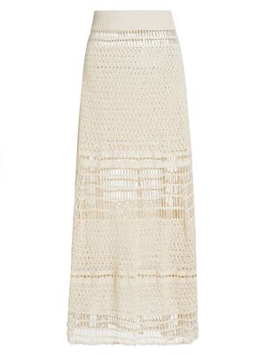 Women's Annisa Cotton Knit Maxi Skirt - Off White - Size XS - Off White - Size XS